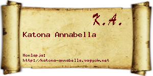 Katona Annabella névjegykártya